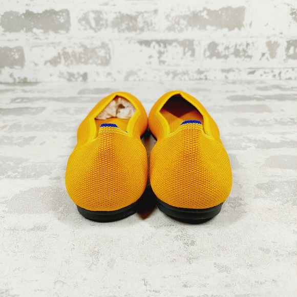 New Rothy's The Flat Yellow Knit Round Toe Slip On Loafers W4 - Picture 2 of 8